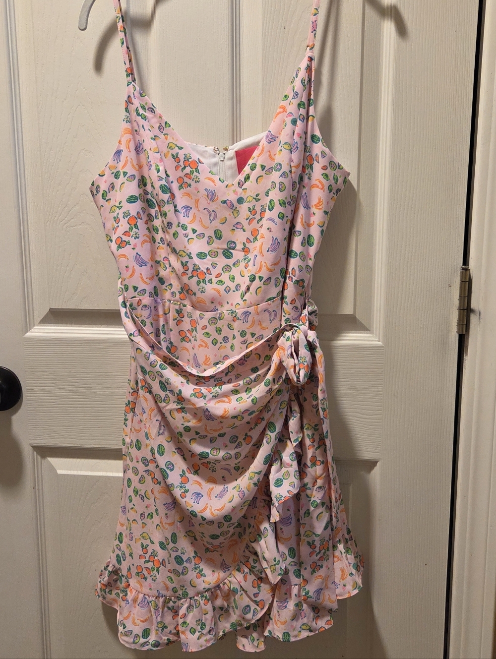 Nwt Lilly Pulitzer Alisa Ruffle Wrap Dress in "Juicy Fruit" 14